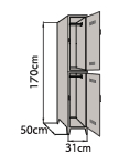 Locker Cuerpo Doble - 1 Cuerpo