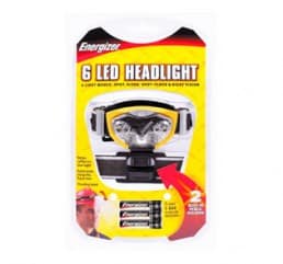 Linterna Frontal manos libres Industrial 6 LED con 3 AAA