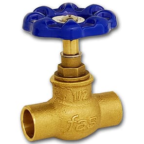 Llave de Paso 1/2" Soldar manilla azul